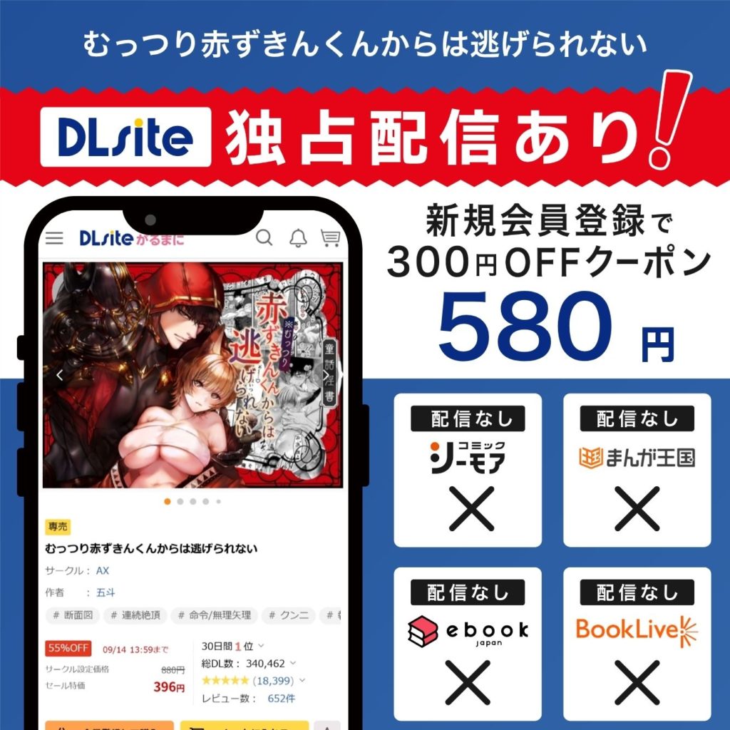 『むっつり赤ずきんくんからは逃げられない』はDLsiteで独占配信中!
